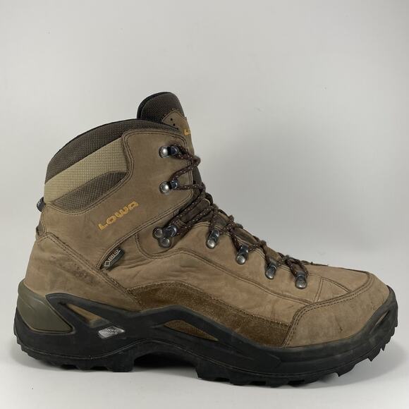 Lowa Renegade GTX Mid Hiking Boots Mens Size 15 Brown Goretex Waterproof Lace Up - Picture 1 of 14